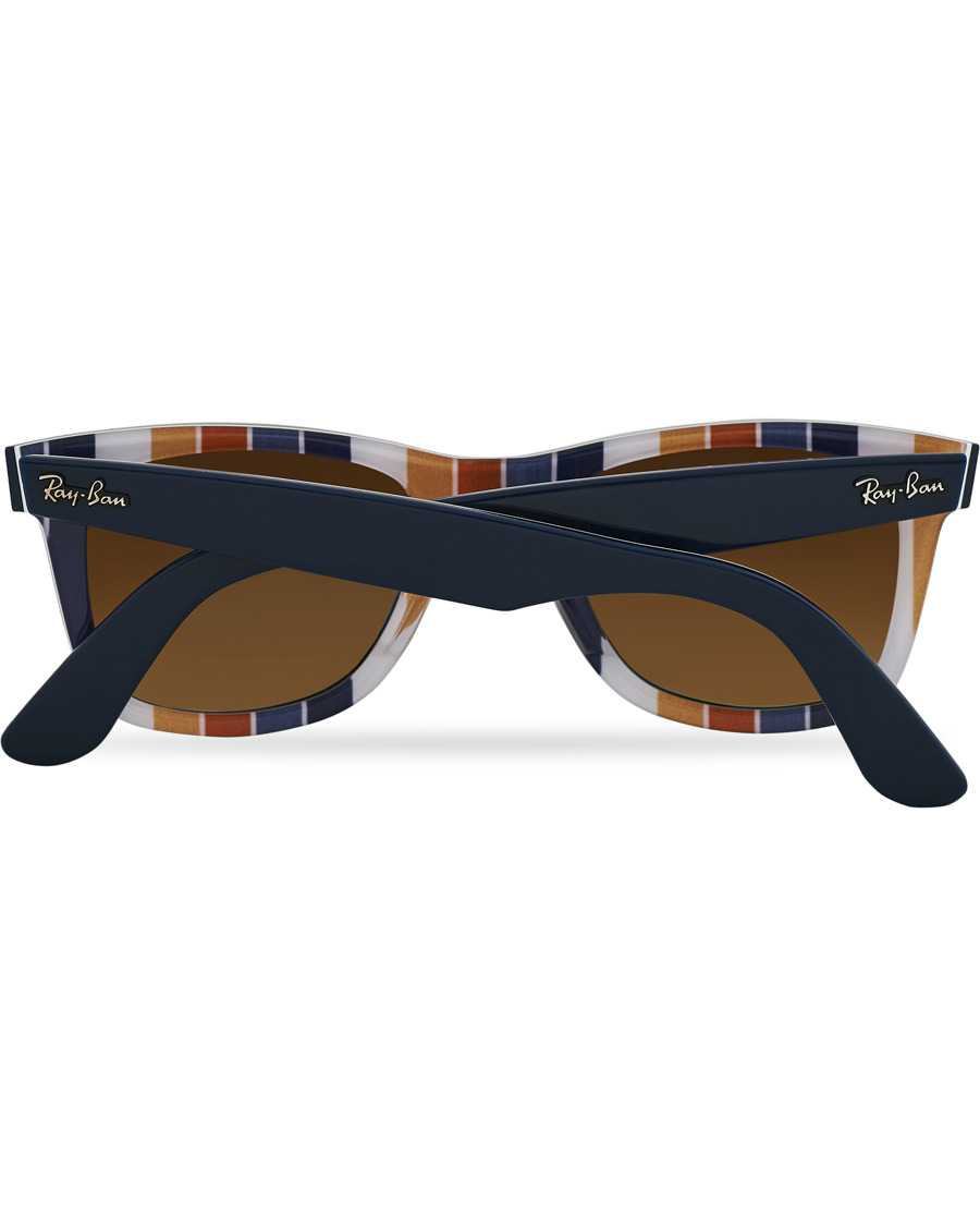 Herre | Ray-Ban RB2140 Wayfarer Sunglasses Dark Blue/Brown | Ray-Ban | RB2140 Wayfarer Sunglasses Dark Blue/Brown