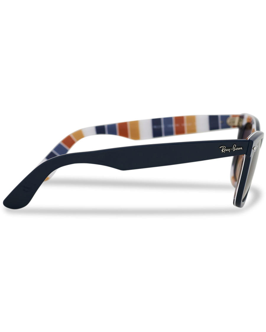 Herre | Ray-Ban RB2140 Wayfarer Sunglasses Dark Blue/Brown | Ray-Ban | RB2140 Wayfarer Sunglasses Dark Blue/Brown