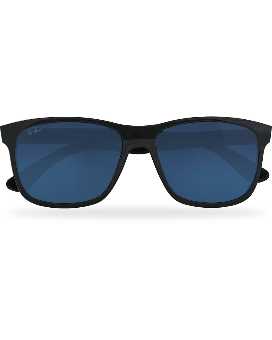 Herre | Ray-Ban RB4181 Sunglasses Shiny Black/Blue | Ray-Ban | RB4181 Sunglasses Shiny Black/Blue