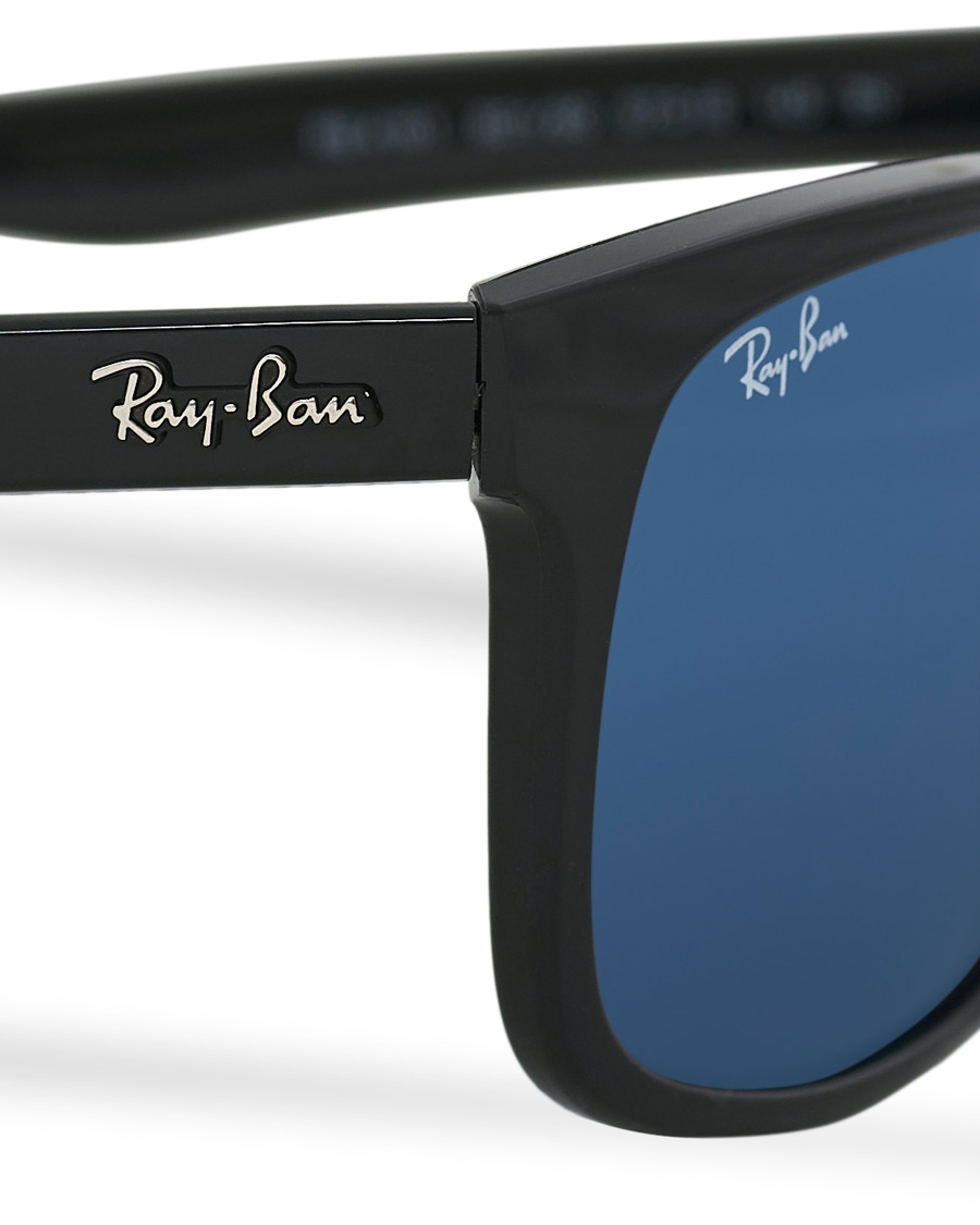 Herre | Ray-Ban RB4181 Sunglasses Shiny Black/Blue | Ray-Ban | RB4181 Sunglasses Shiny Black/Blue