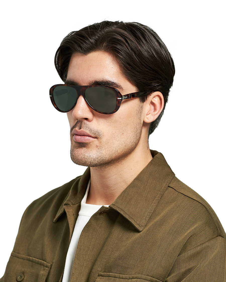 Herre | Persol PO3260S Sunglasses Havana/Green | Persol | PO3260S Sunglasses Havana/Green