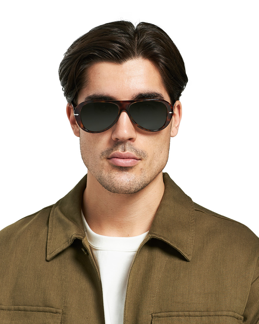 Herre | Persol PO3260S Sunglasses Havana/Green | Persol | PO3260S Sunglasses Havana/Green