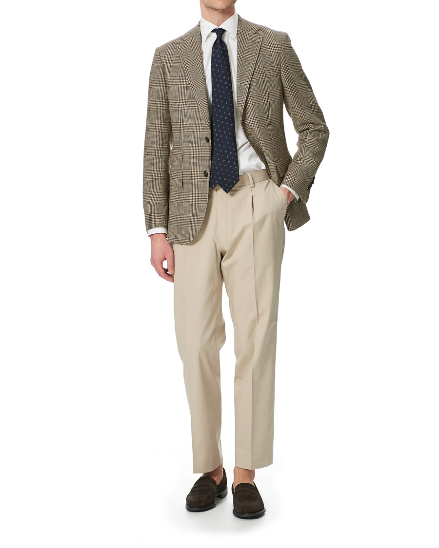 Herre | Bukser | Morris Heritage | Philip Cotton Twill Trousers Khaki