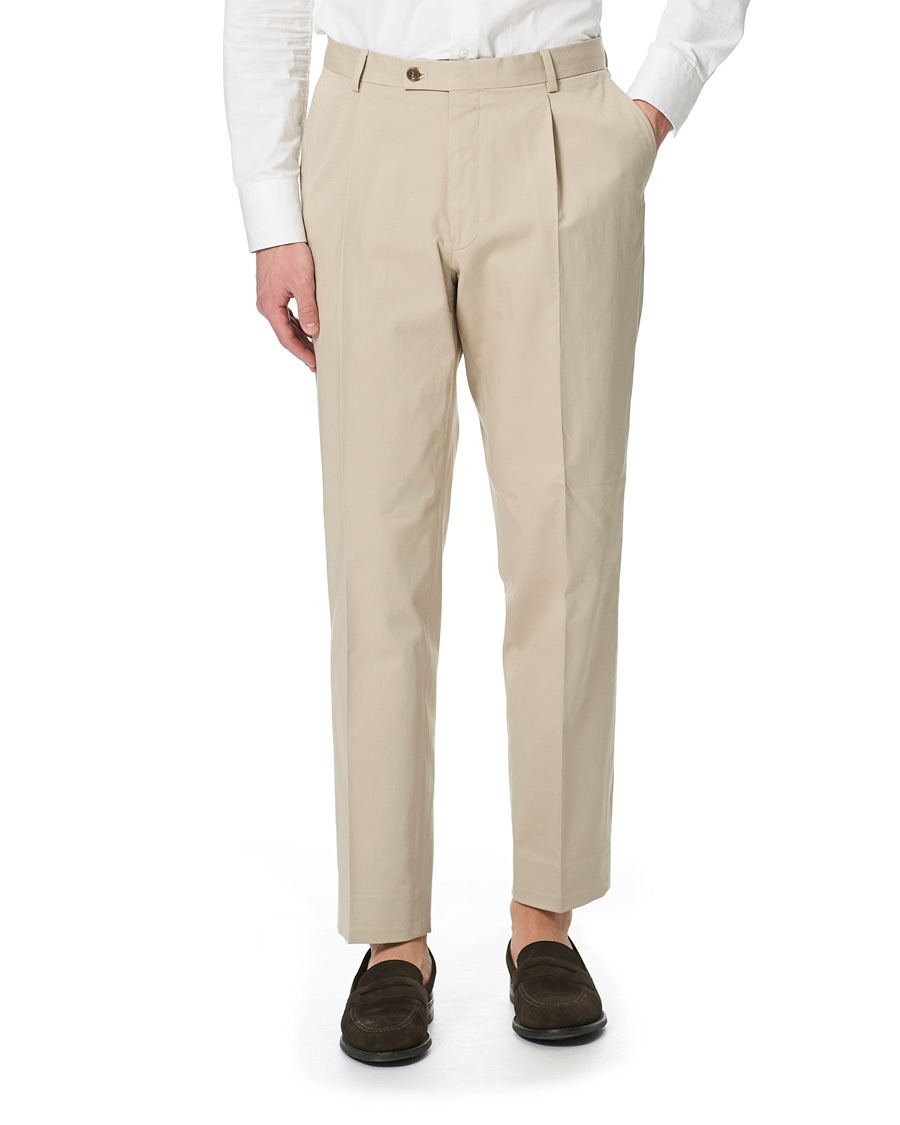 Herre | Bukser | Morris Heritage | Philip Cotton Twill Trousers Khaki