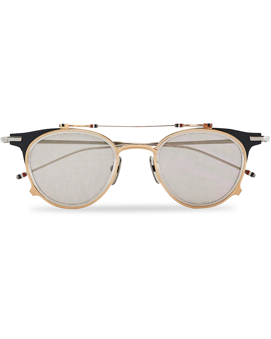 Herre | Thom Browne TB814 Flip-Up Sunglasses Matte Navy/White Gold | Thom Browne | TB814 Flip-Up Sunglasses Matte Navy/White Gold