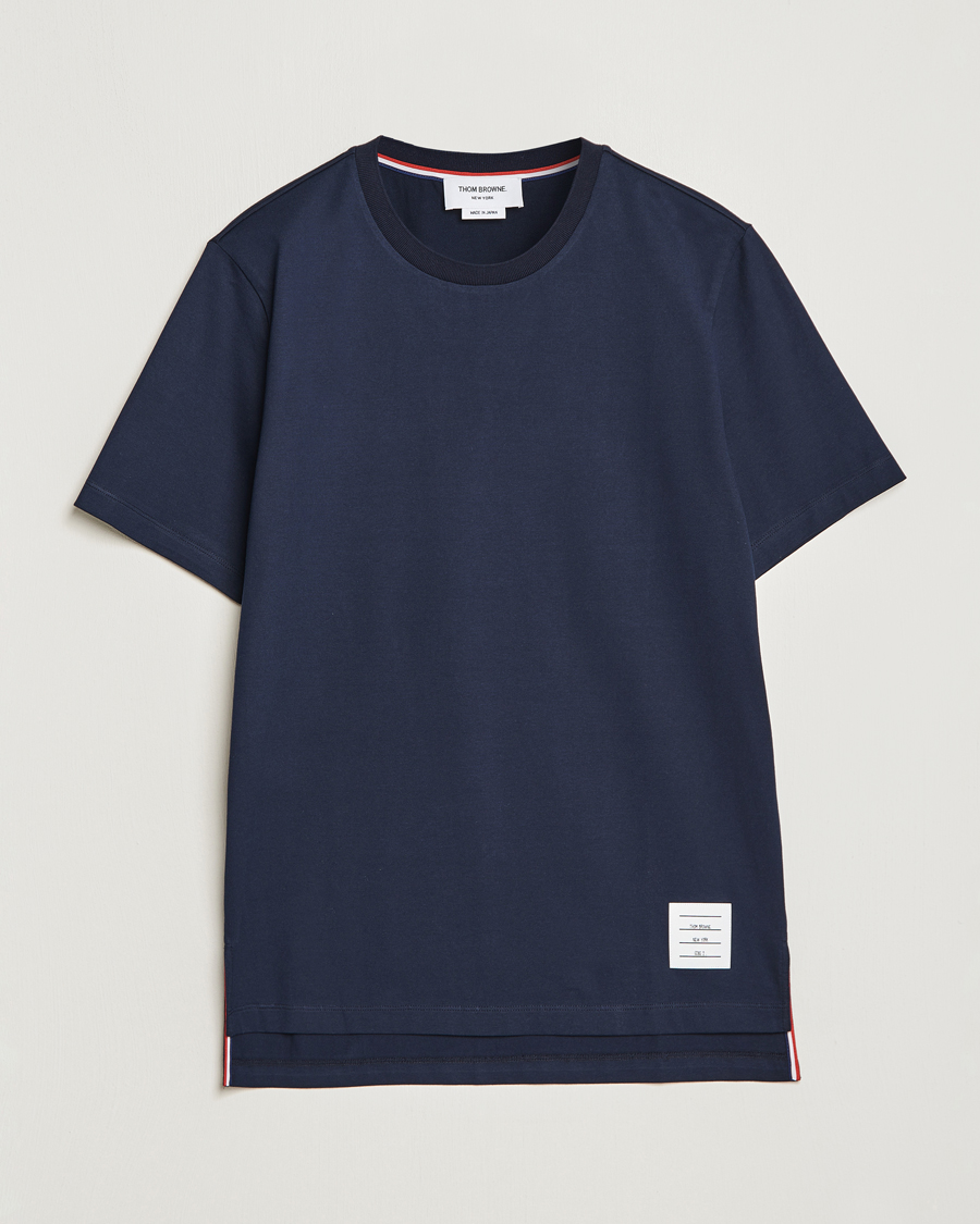 Herre | T-Shirts | Thom Browne | Relaxed Fit Short Sleeve T-Shirt Navy