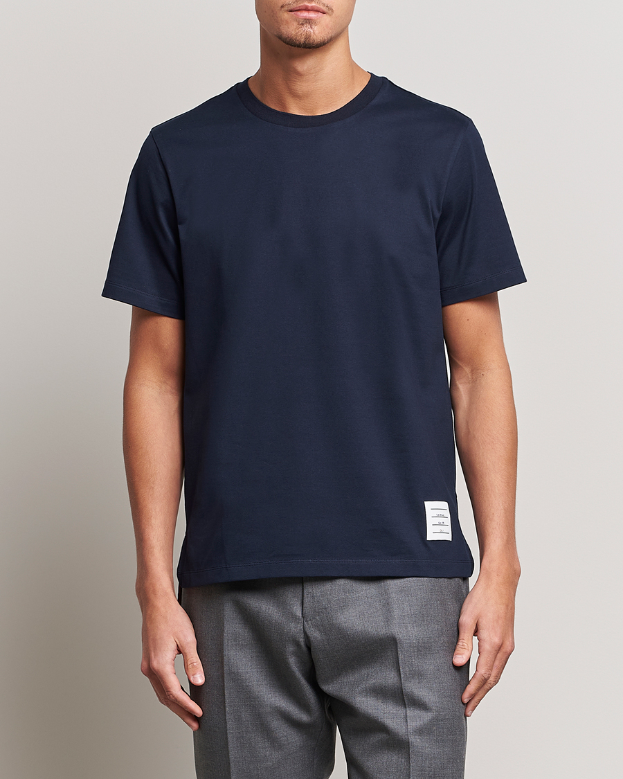 Herre | T-Shirts | Thom Browne | Relaxed Fit T-Shirt Navy