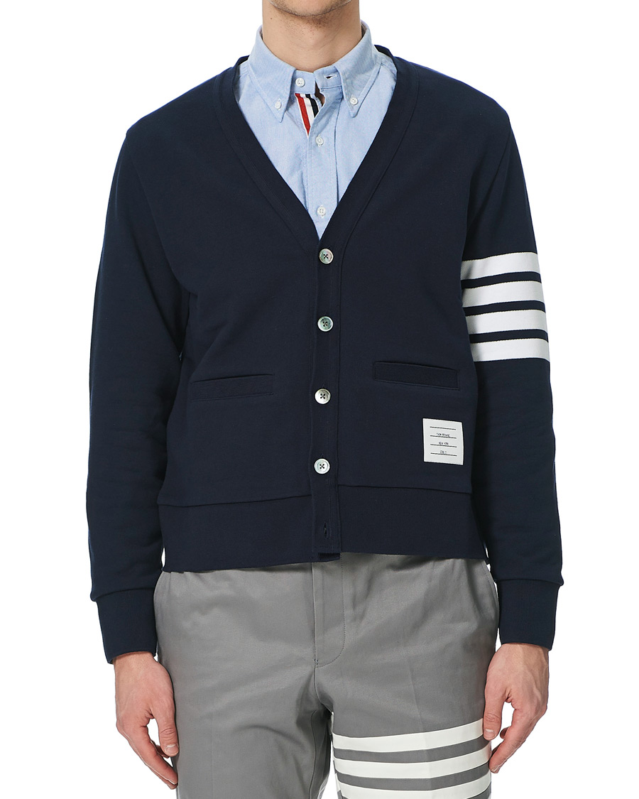 Herre | Gensere | Thom Browne | 4 Bar Loopback Cardigan Navy