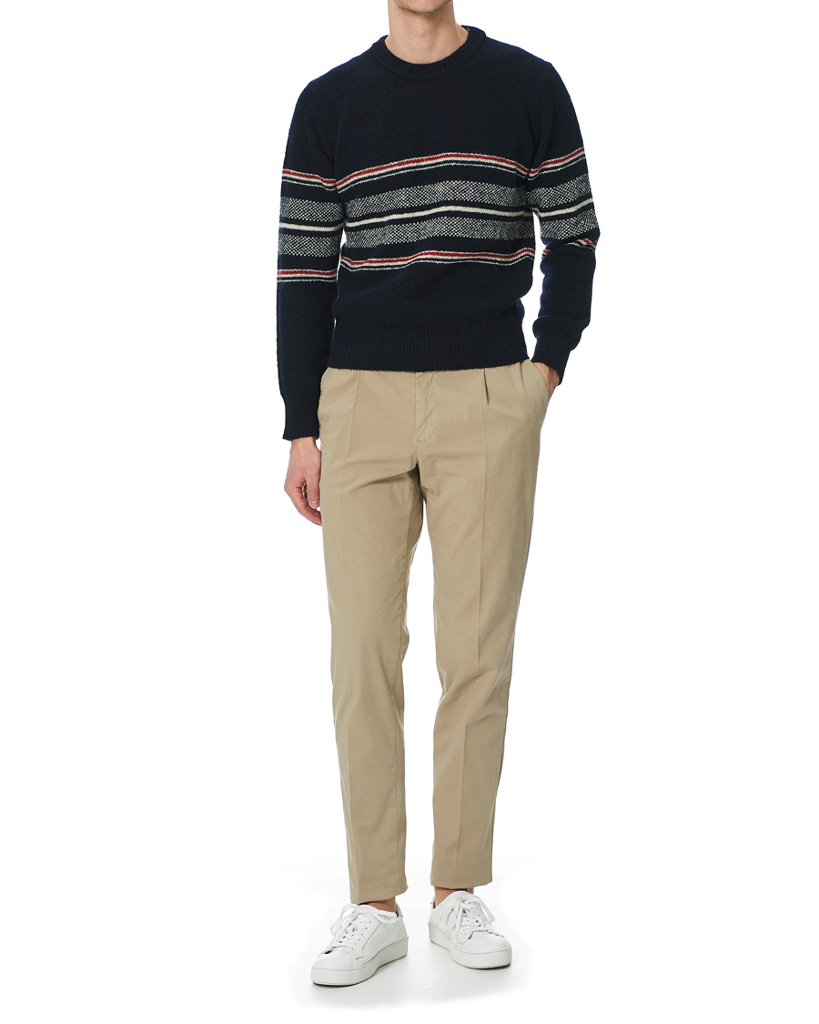 Herre | Gensere | Thom Browne | Birdseye Jacquard Sweater Navy