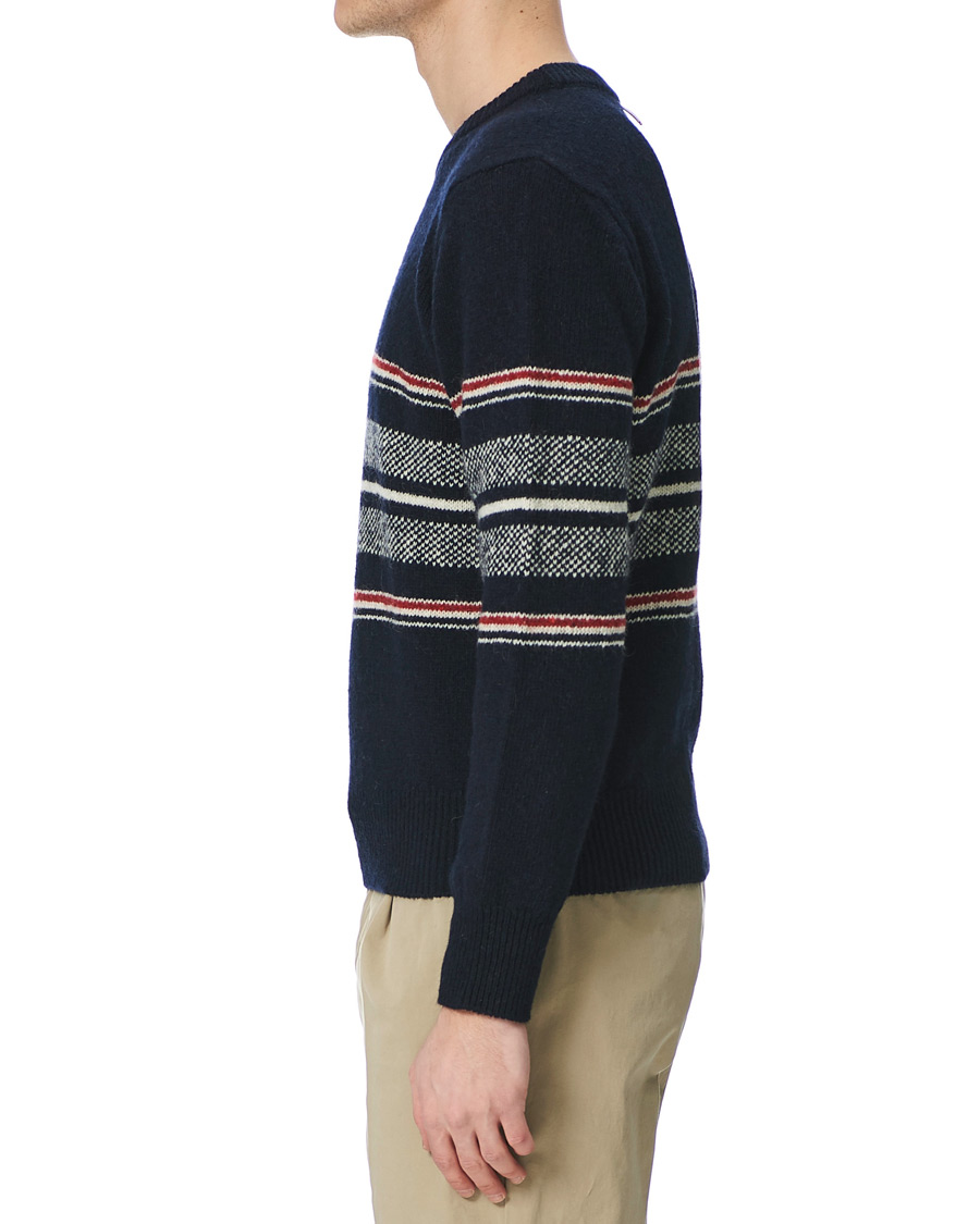 Herre | Gensere | Thom Browne | Birdseye Jacquard Sweater Navy