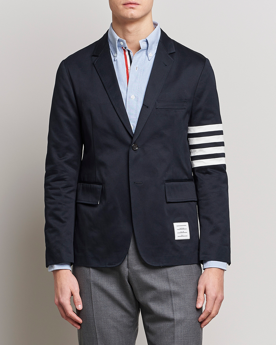 Herre | Dressjakker | Thom Browne | Unconstructed Cotton Blazer Navy