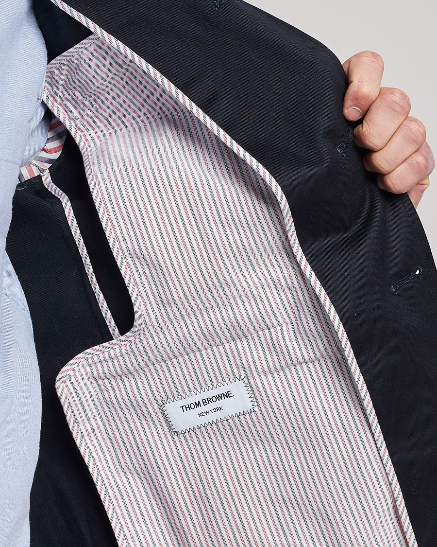 Herre | Dressjakker | Thom Browne | Unconstructed Cotton Blazer Navy