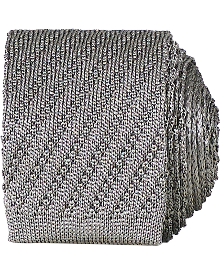 Herre | Thom Browne Knitted Tie Light Grey | Thom Browne | Knitted Tie Light Grey