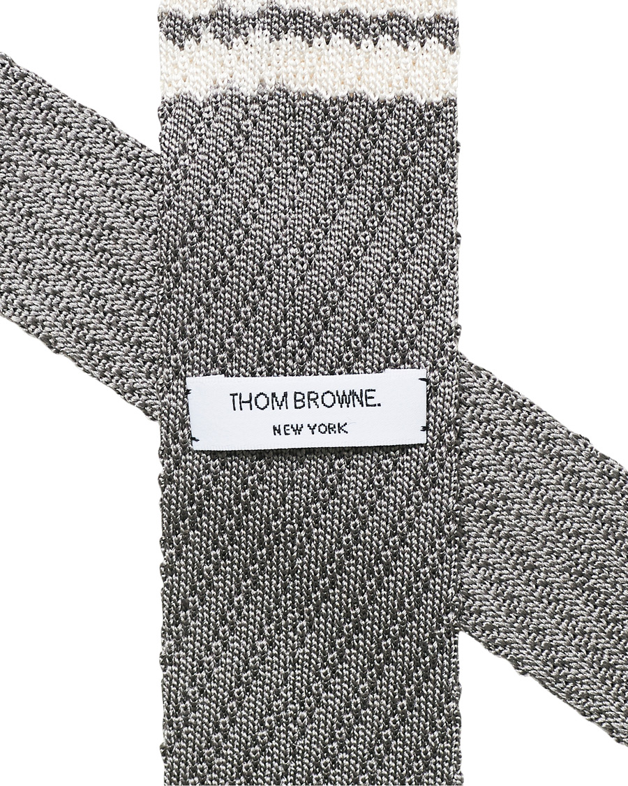 Herre | Slips | Thom Browne | Knitted Tie Light Grey