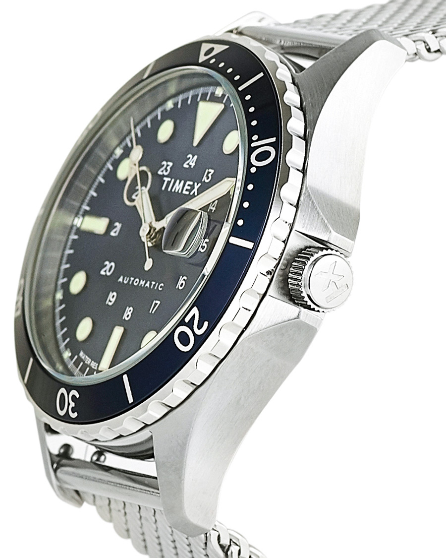 Herre | Timex Navi XL Automatic 41mm Steel/Blue Dial | Timex | Navi XL Automatic 41mm Steel/Blue Dial