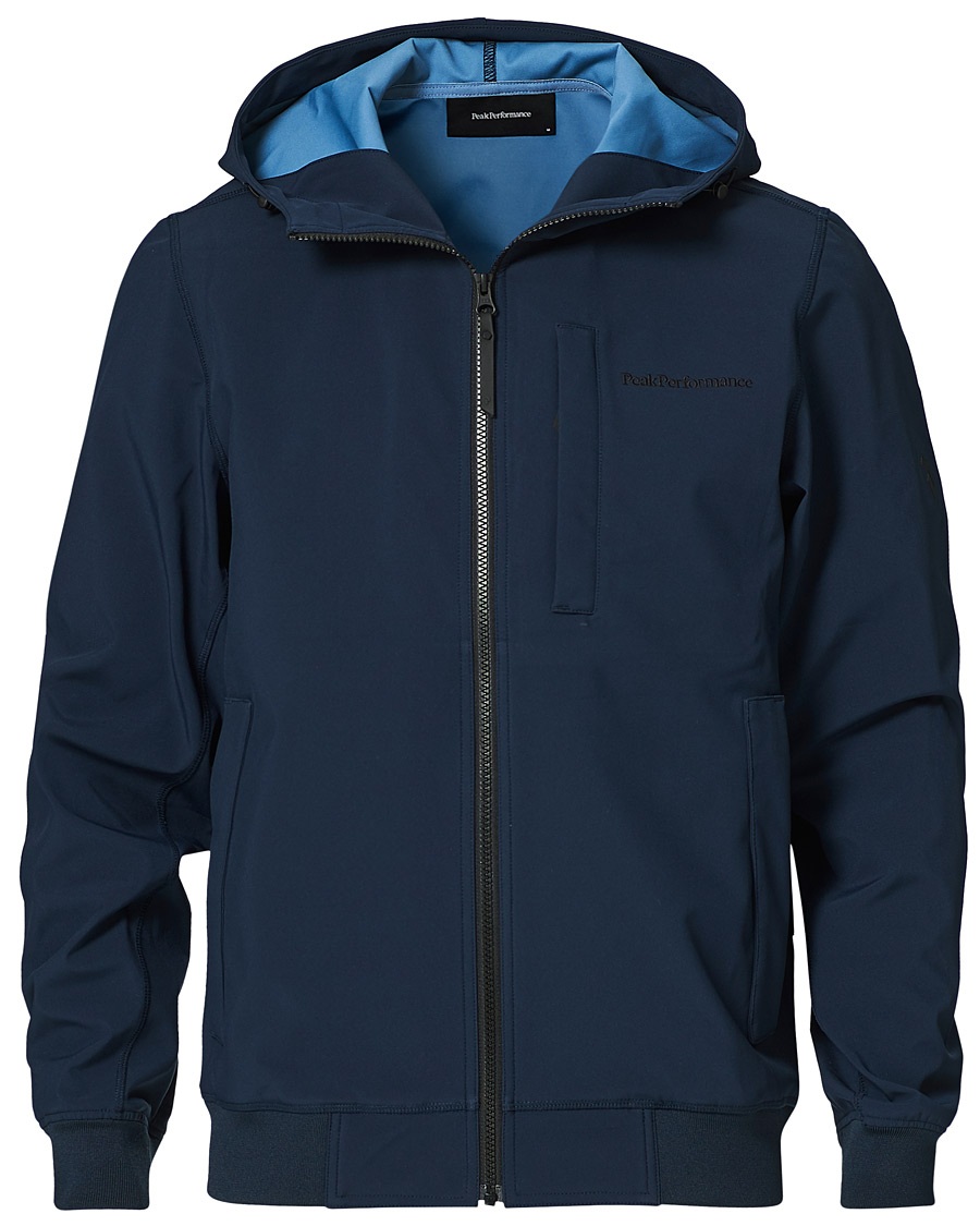 Herre | Jakker | Peak Performance | Softshell Hooded Jacket Blue Shadow