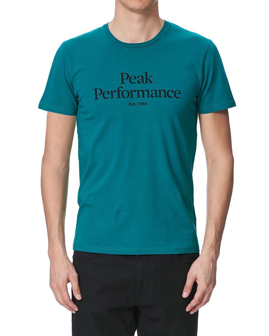 Herre | T-Shirts | Peak Performance | Original Logo Crew Neck Tee Ceres Green