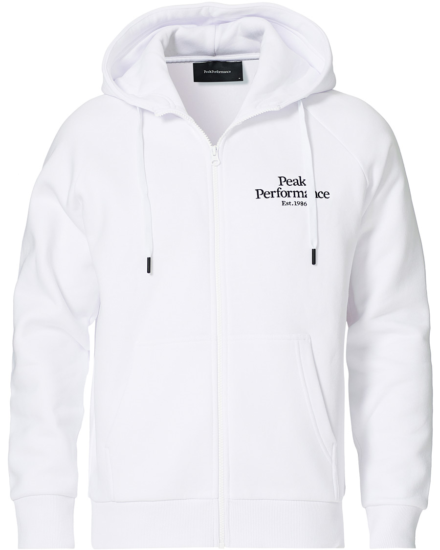 Herre | Gensere | Peak Performance | Original Logo Full Zip Hoodie White