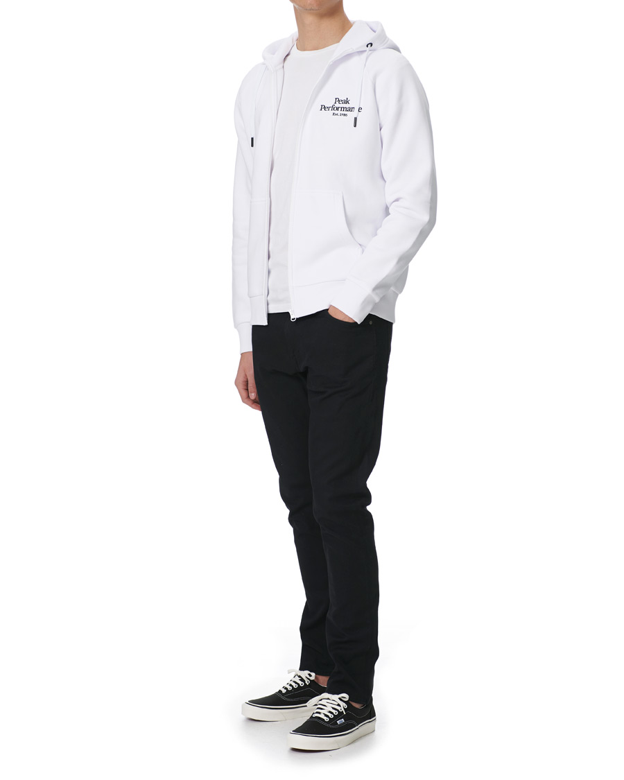 Herre | Gensere | Peak Performance | Original Logo Full Zip Hoodie White