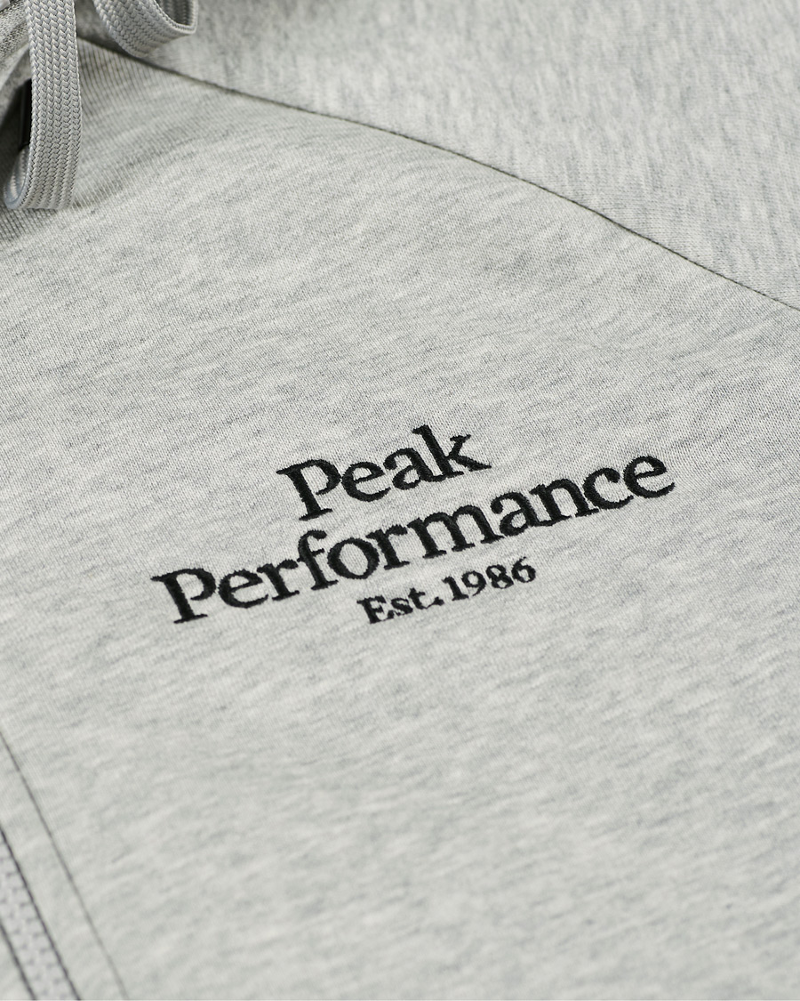Herre | Gensere | Peak Performance | Original Logo Full Zip Hoodie Grey Melange