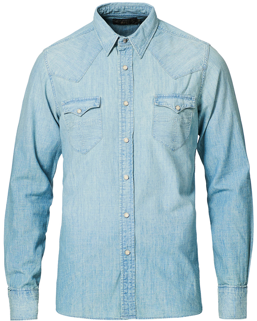 Herre | Skjorter | RRL | Buffalo Western Shirt Indigo/Cream