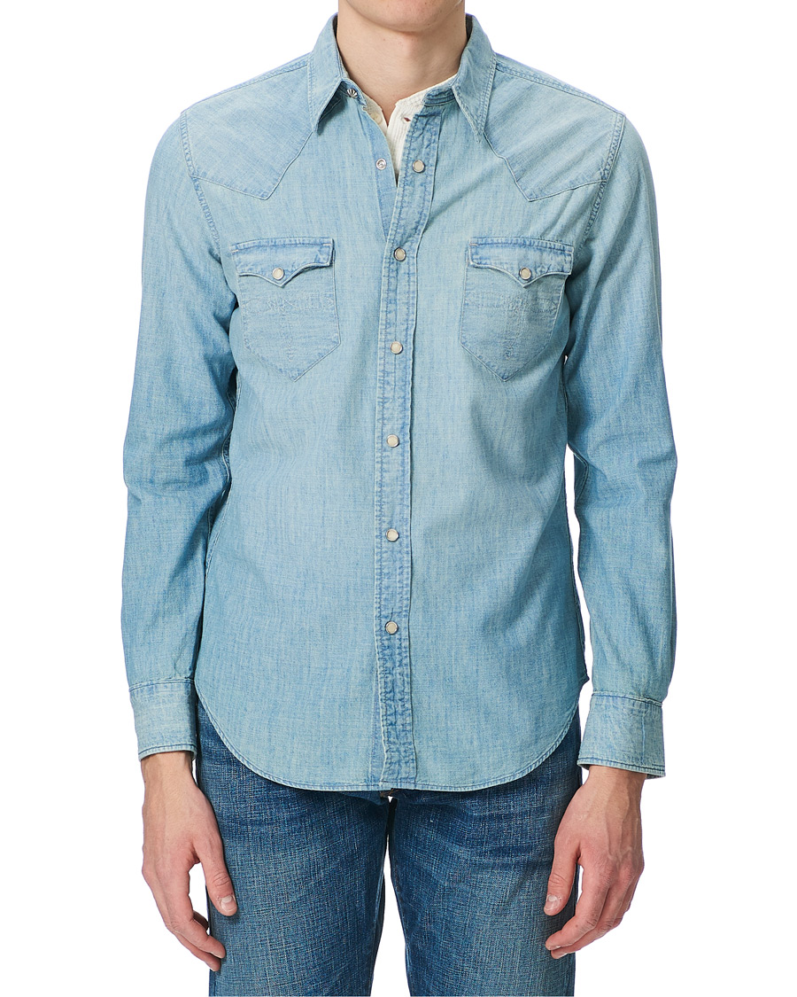 Herre | Skjorter | RRL | Buffalo Western Shirt Indigo/Cream