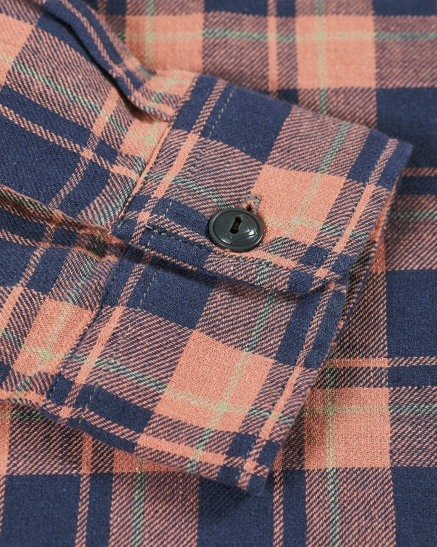 Herre | Skjorter | RRL | Cotton/Linen Matlock Workshirt Coral/Blue