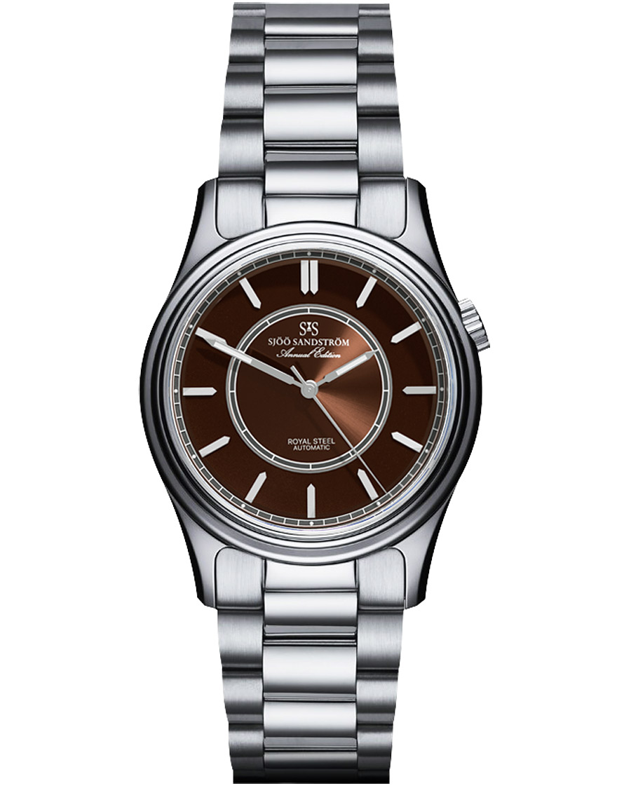 Herre | | Sjöö Sandström | Royal Steel Classic 36mm Annual Edition Leather Brown