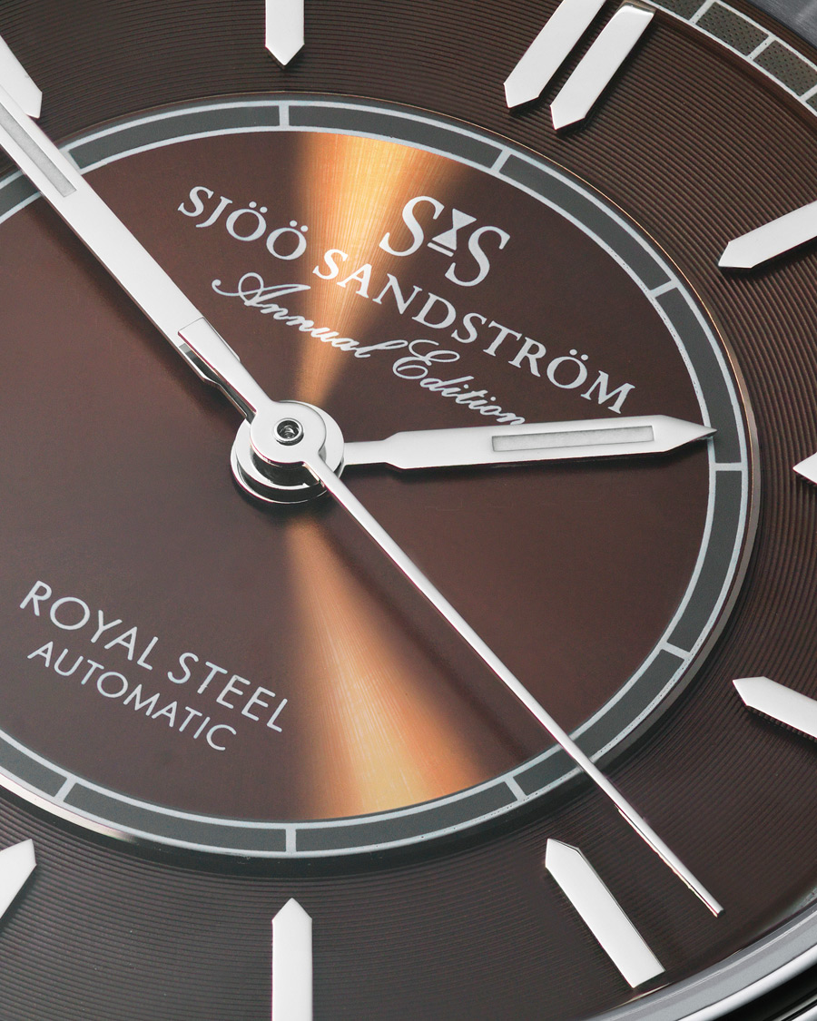Herre | | Sjöö Sandström | Royal Steel Classic 36mm Annual Edition Leather Brown