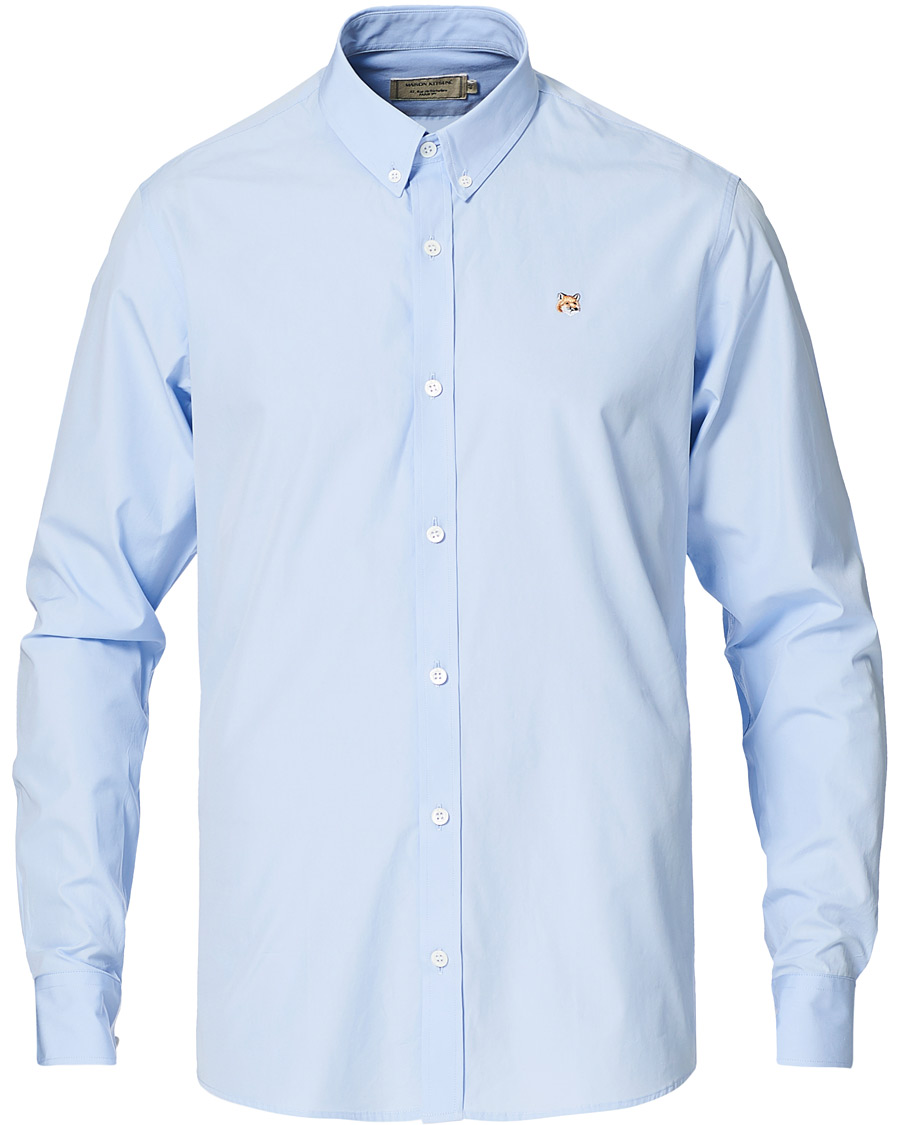 Herre | Skjorter | Maison Kitsuné | Fox Head Oxford Shirt Light Blue