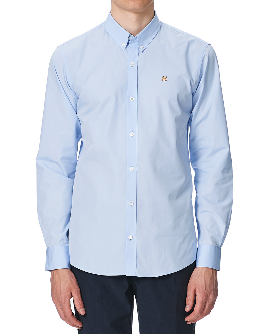 Herre | Skjorter | Maison Kitsuné | Fox Head Oxford Shirt Light Blue