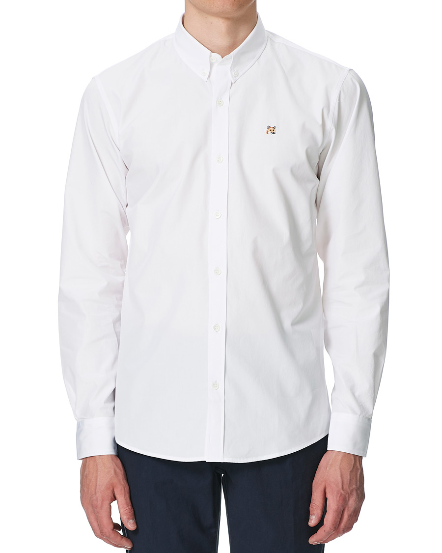 Herre | Skjorter | Maison Kitsuné | Fox Head Oxford Shirt White