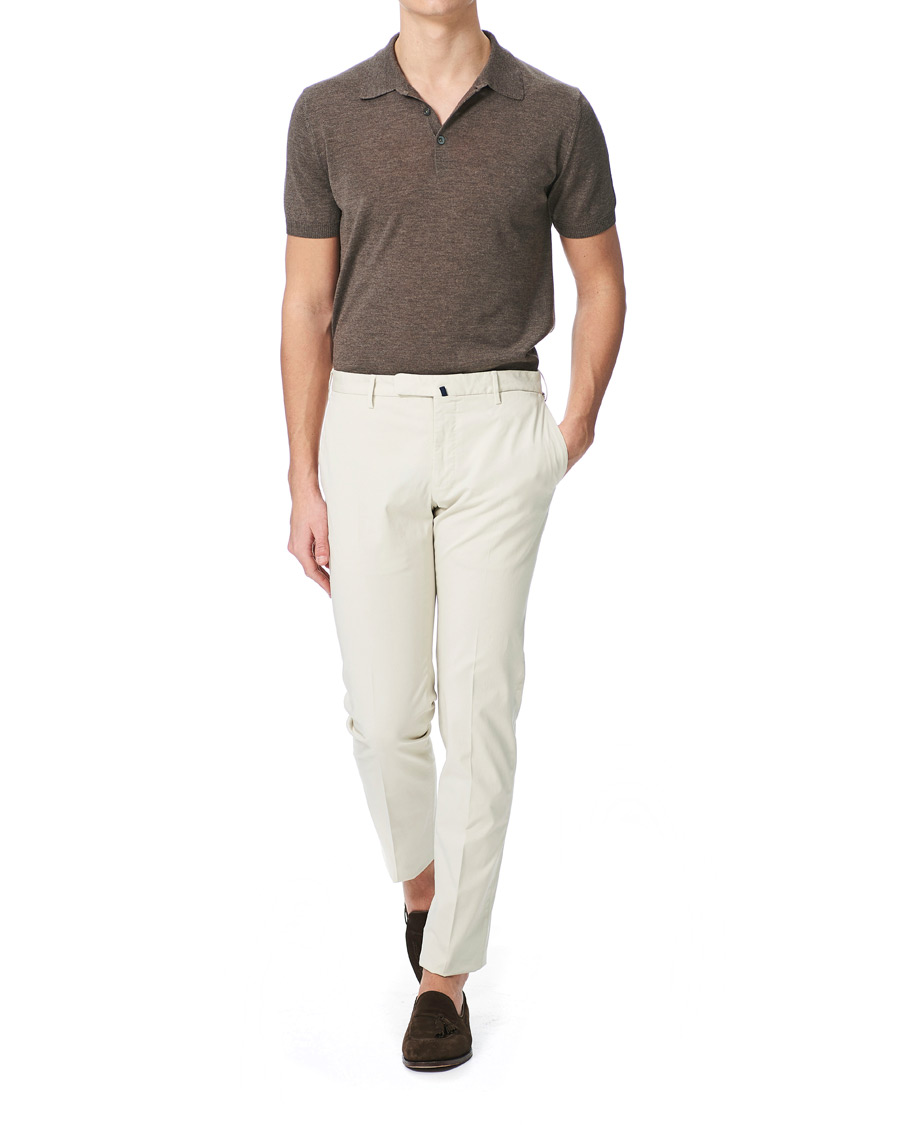 Herre | Pikéer | Morris Heritage | Short Sleeve Knitted Polo Shirt Brown
