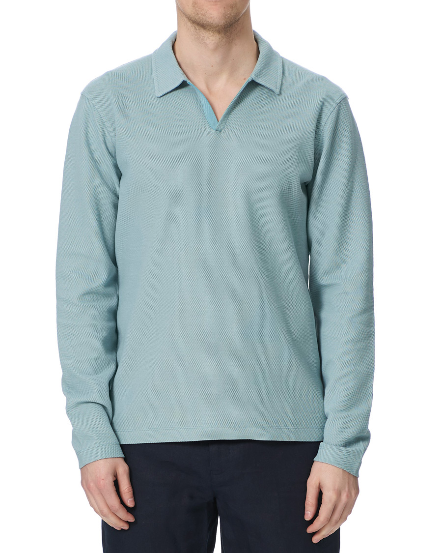 Herre | Gensere | Orlebar Brown | Felix Long Sleeve Waffle Polo Mineral