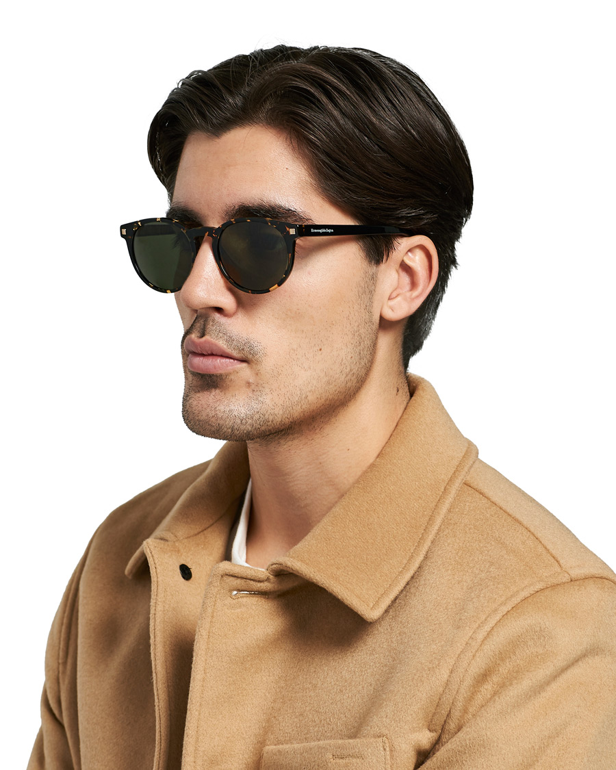 Herre | Ermenegildo Zegna EZ0172 Sunglasses Dark Havana/Green | Ermenegildo Zegna | EZ0172 Sunglasses Dark Havana/Green