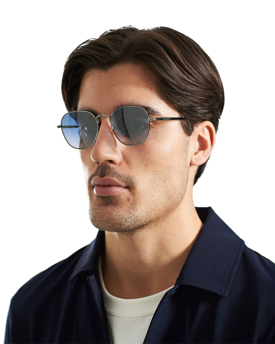 Herre | | Ermenegildo Zegna | EZ0174 Sunglasses Shiny Palladium/Blue Mirror