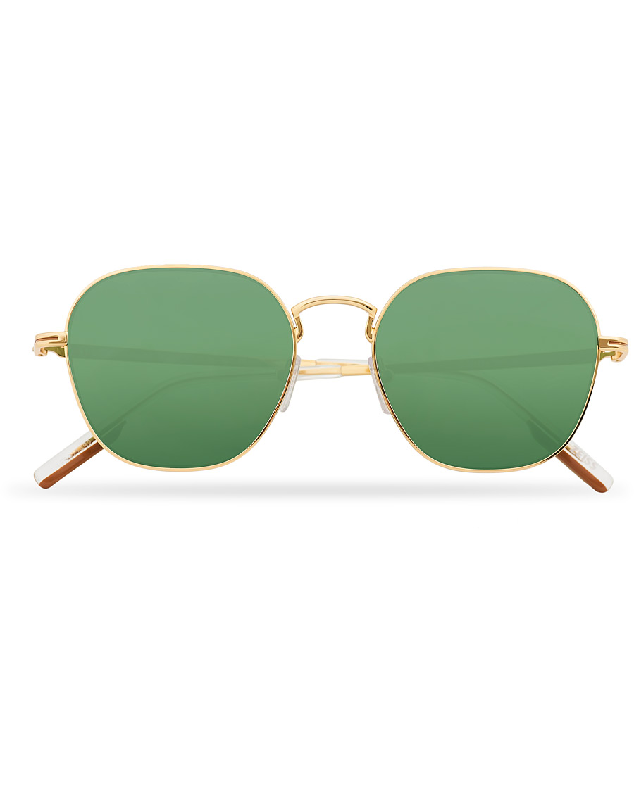 Herre | Pilotsolbriller | Ermenegildo Zegna | EZ0174 Sunglasses Shiny Deep Gold/Green