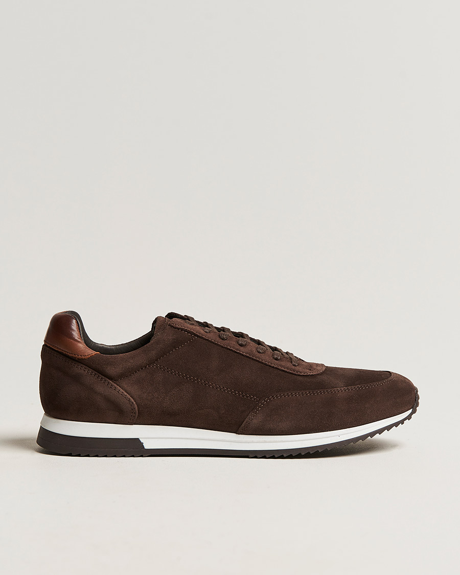 Herre | Sneakers | Loake Shoemakers | Bannister Running Sneaker Dark Brown Suede