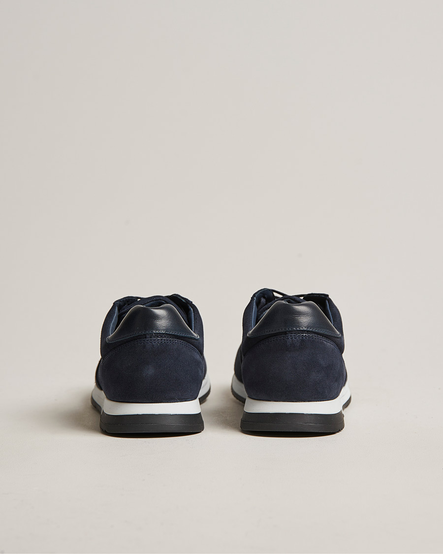 Herre | Sneakers | Design Loake | Loake 1880 Bannister Running Sneaker Navy Suede