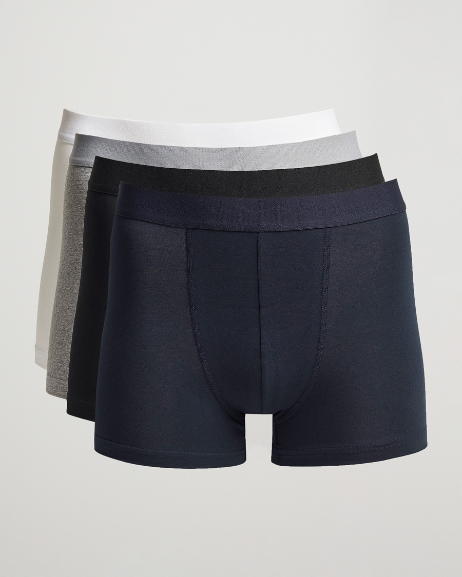 Herre | Undertøy | Bread & Boxers | 4-Pack Boxer Brief White/Black/Grey/Navy