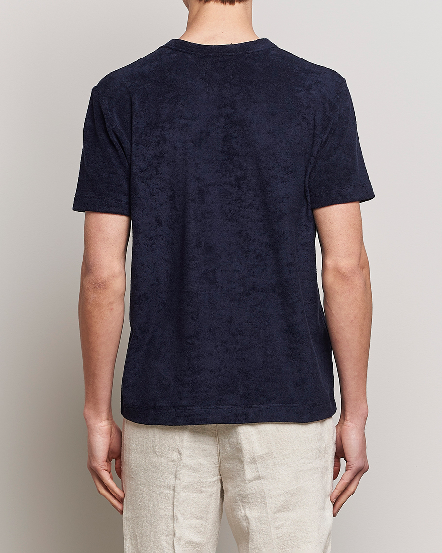 Herre | T-Shirts | Howlin' | Fons Cotton Blend Terry Pocket Tee Navy