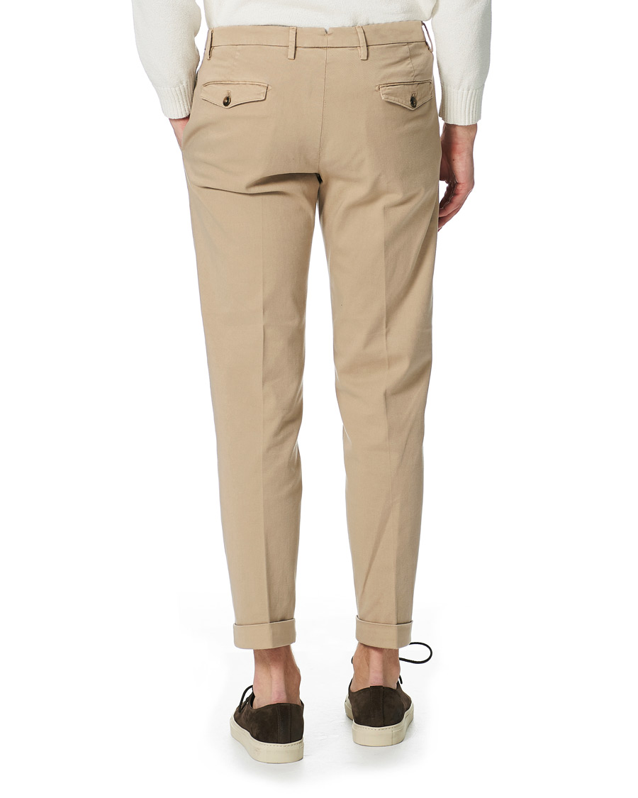 Herre | Bukser | Briglia 1949 | Easy Fit Pleated Cotton Chinos Beige