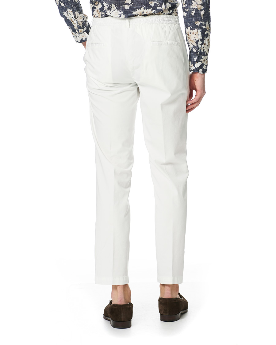 Herre | Bukser | Briglia 1949 | Drawstring Easy Fit Cotton/Tencel Trousers Off White