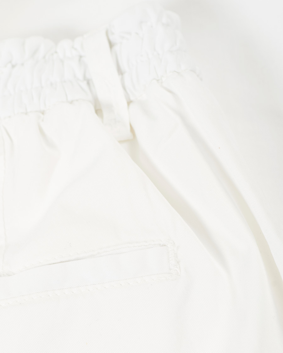 Herre | Bukser | Briglia 1949 | Drawstring Easy Fit Cotton/Tencel Trousers Off White