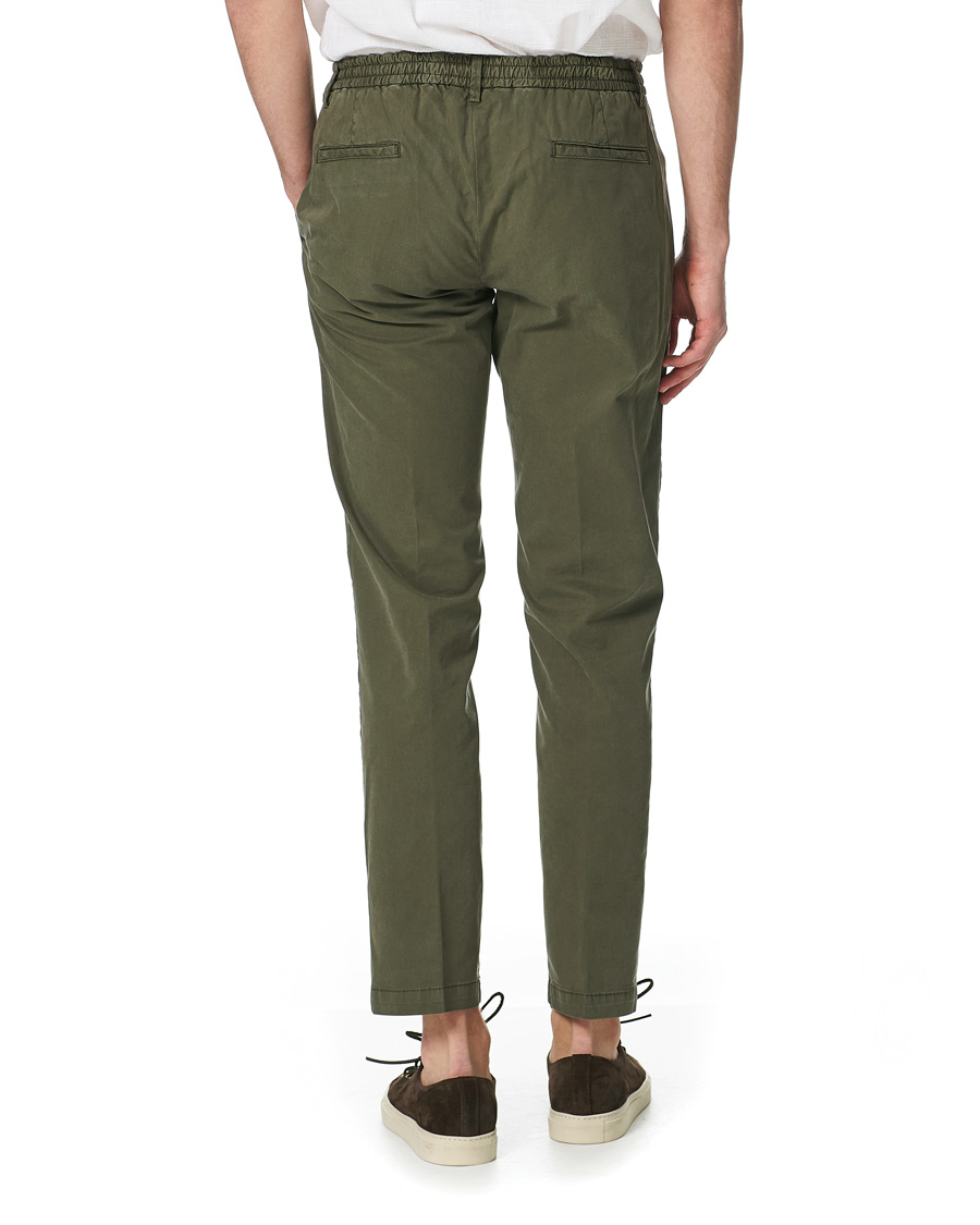 Herre | Bukser | Briglia 1949 | Drawstring Easy Fit Cotton/Tencel Trousers Olive