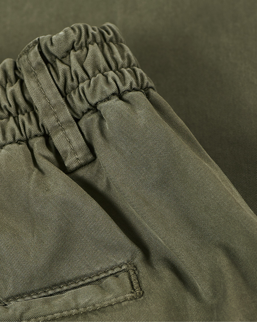 Herre | Bukser | Briglia 1949 | Drawstring Easy Fit Cotton/Tencel Trousers Olive