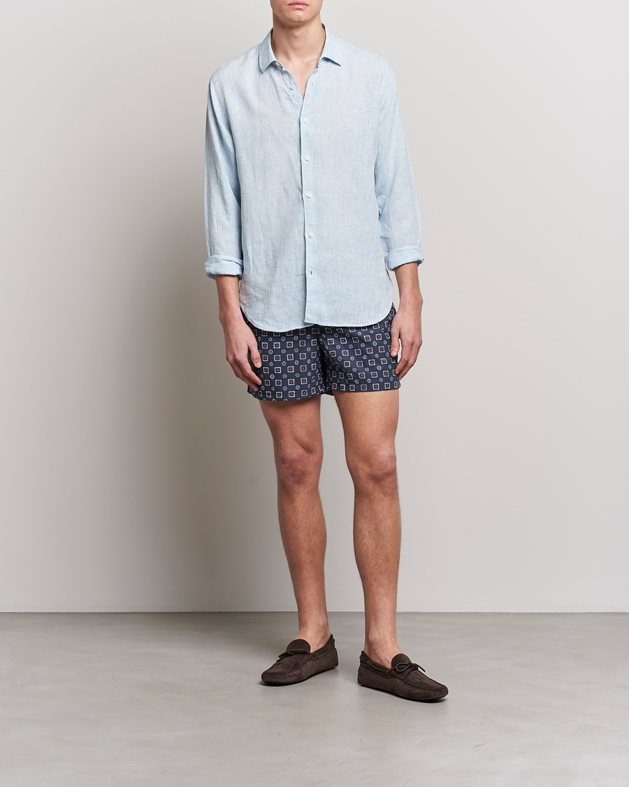 Herre | Badeshorts | Ripa Ripa | Scirocco Printed Swimshorts Blue