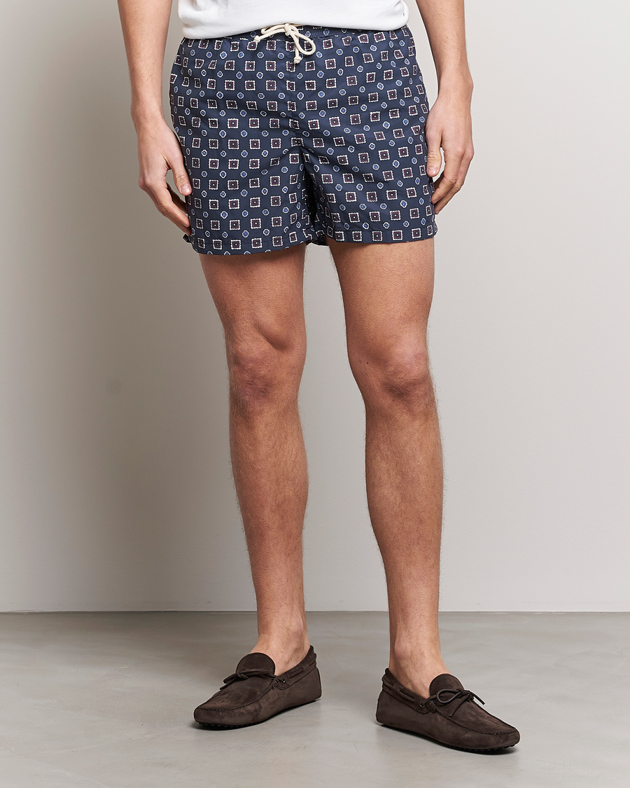 Herre | Badeshorts | Ripa Ripa | Scirocco Printed Swimshorts Blue