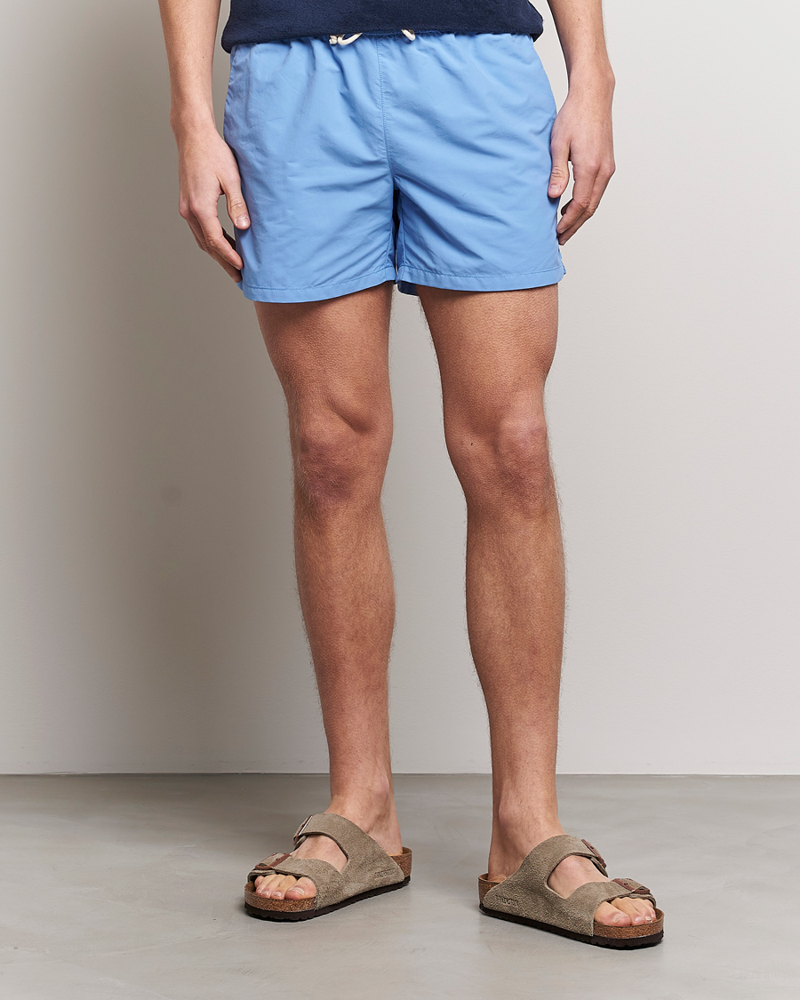 Herre | Badeshorts med snøring | Ripa Ripa | Plain Swimshorts Light Blue