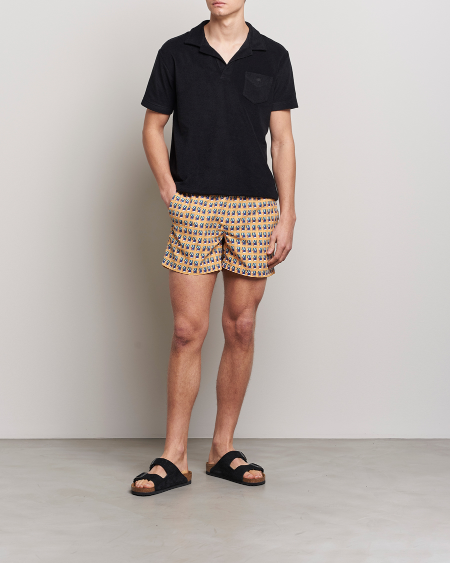 Herre | Badeshorts | Ripa Ripa | Finestre Sul Mare Printed Swimshorts Yellow